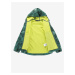 Zelená detská vzorovaná softshellová bunda ALPINE PRE HOORO