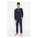 Pánske pyžamo Trendyol TMNAW23PT00001/Navy blue