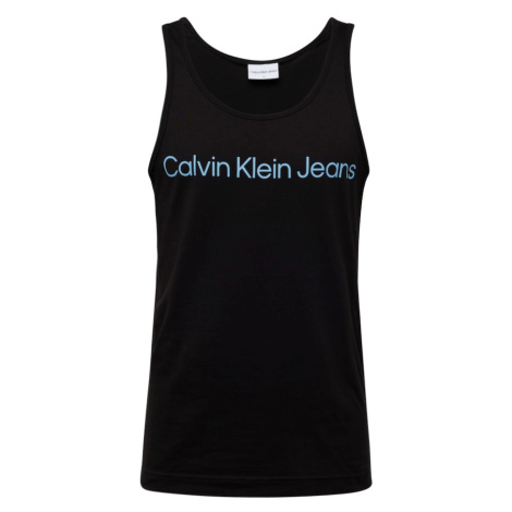 Calvin Klein Jeans Tričko 'INSTITUTIONAL'  svetlomodrá / čierna