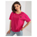 Fuchsia women's oversized cotton blouse