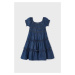 Dievčenské šaty Mayoral tmavomodrá farba, mini, rovný strih