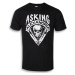 Tričko metal ROCK OFF Asking Alexandria Skull Shield Čierna