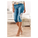 Short denim trousers with lace