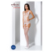 Passion BS066 white - Bodystocking Farba: Biela