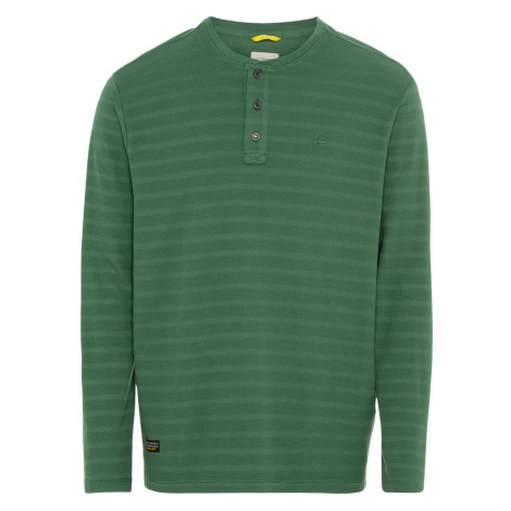 Tričko Camel Active Henley 1/1 Arm Check Pine Olive