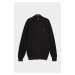 SVETER GANT COTTON PIQUE HALFZIP BLACK