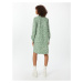ICHI Košeľové šaty 'KATE'  trávovo zelená / biela