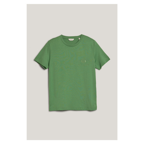 TRIČKO GANT REG TONAL SHIELD SS T-SHIRT DUSTY GREEN