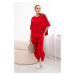 Women's set blouse + trousers - red