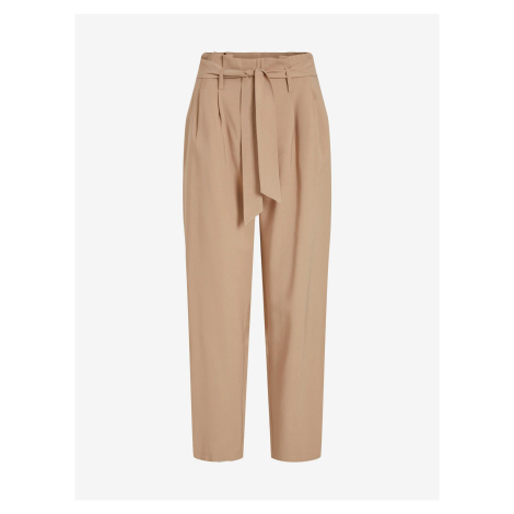 Beige ladies trousers VILA Kaya - Ladies