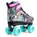 SFR Vision Canvas Children's Quad Skates - Black Floral - UK:2J EU:34 US:M3L4