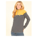 Yellow-blue striped womens sweatshirt Brakeburn - Women