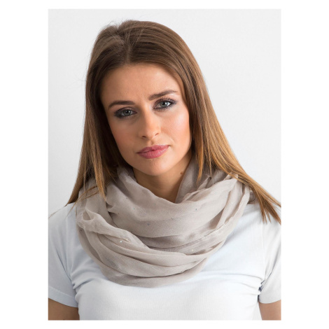 Beige scarf with rhinestones