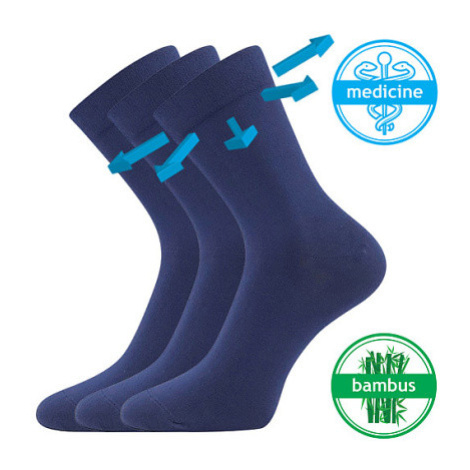Lonka Drbambik Unisex ponožky s voľným lemom - 3 páry BM000003618800101175 tmavo modrá