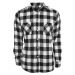 Plaid flannel shirt blk/wht