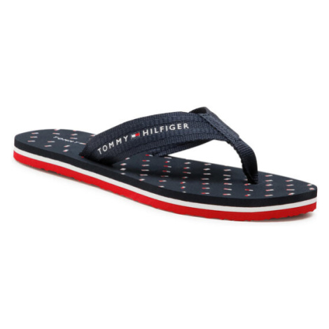 Tommy Hilfiger Žabky Th Mini Flags Beach Sandal FW0FW05663 Tmavomodrá