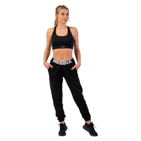 Dámské tepláky Nebbia Iconic Mid-Waist Sweatpants 408 black