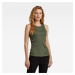 G-STAR Tielko - Engineered rib tank top wmn zelené