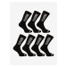 Sada siedmich párov pánskych ponožiek v čiernej farbe Nedeto