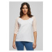 Women's 3/4 contrast raglan t-shirt wht/pink