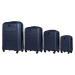 Tmavomodrá sada 4 škrupinových kufrov GAN01, Luggage 4 sets (L,M,S,XS) Wings, Blue