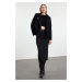 Trendyol Black Regular Cashmere Biker Thin Jacket Coat