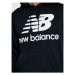 New Balance Mikina Essentials Stacked Logo Po MT03558 Čierna Athletic Fit