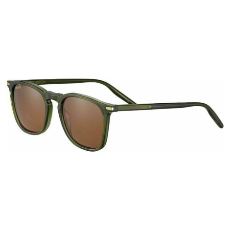 Serengeti Delio Shiny Crystal Khaki/Mineral Polarized Drivers Lifestyle okuliare