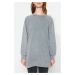 Trendyol Gray Knitted Wash Sweatshirt