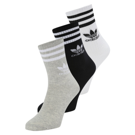 ADIDAS ORIGINALS Ponožky  sivá / čierna / biela