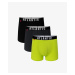 Men's Boxer Shorts ATLANTIC 3Pack - Black, Graphite, Lime