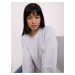 Sivá basic mikina bez kapucne EM-BL-763.00P-light grey