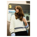 DEFACTO Cool Regular Fit V Neck Hair Knit Striped Knitwear Sweater