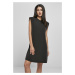 Women's dress with padded shoulders black