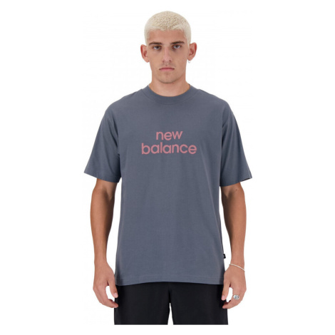 New Balance  Sport essentials linear t-shirt  Tričká a polokošele Modrá