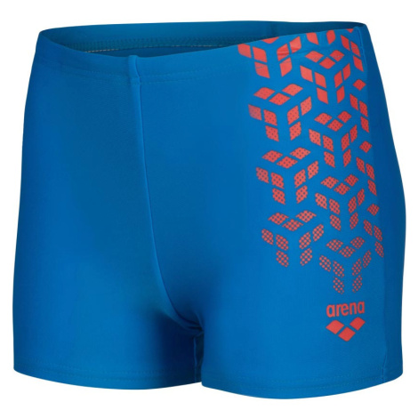 Arena boys kikko v swim short graphic blue china/calypso coral