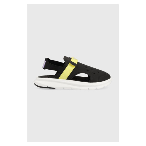 Detské sandále Puma Evolve Sandal Spongebob AC PS čierna farba