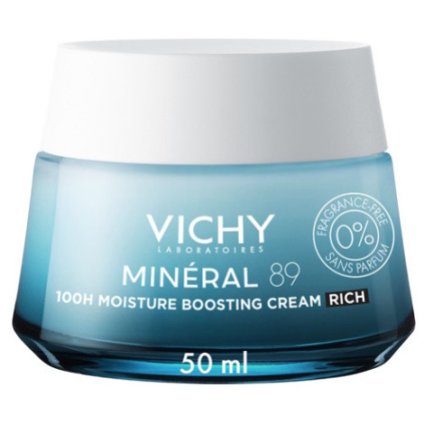 VICHY Mineral89 100H Krém na podporu hydratácie RICH bez parfumu 50 ml