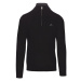 SVETER GANT COTTON PIQUE HALF ZIP BLACK