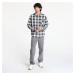 Košeľa Urban Classics Boxy Dark Checked Shirt Grey/ White