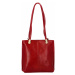 Dámska kožená batôžky-kabelka Vera Pelle Amelia - červená