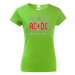 Dámské tričko s potlačou AC DC - parádne tričko s potlačou metalovej skupiny AC DC