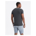 Ombre Men's t-shirt with raw finish - dark grey