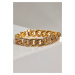 Bracelet with rhinestones - gold color