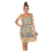 Trendy off-shoulder Minidress with print GELB