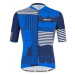 SANTINI Cyklistický dres s krátkym rukávom - DELTA OPTIC - modrá/biela