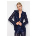 Trendyol Navy Blue Woven Sequin Jacket