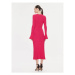 TWINSET Úpletové šaty 241TP3050 Ružová Regular Fit