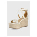 Sandále Michael Kors Serena Wedge Espadrille Serena Wedge dámske, béžová farba, na kline, 40S2SE