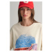 MIKINA GANT REL SCENERY PRINT C-NECK SWEAT CREAM